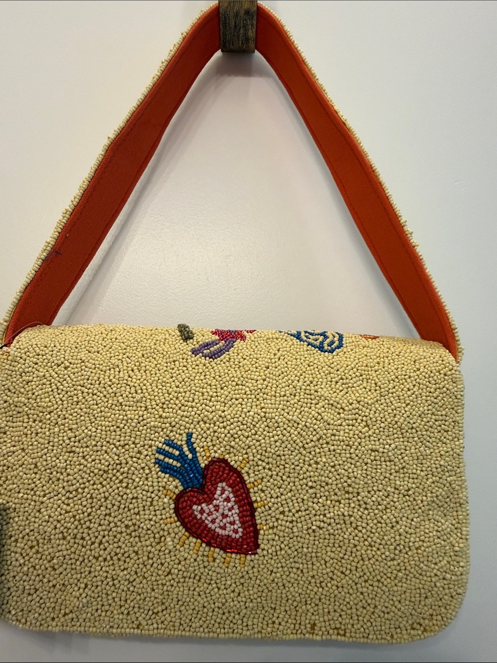 NWT- Viral America & Beyond Yellow Beaded Shoulder Bag - Picture 13 of 13